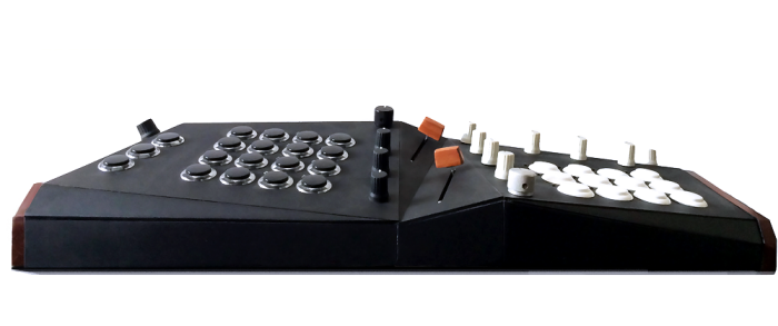 Low side profile of the finished black Lucid prototype