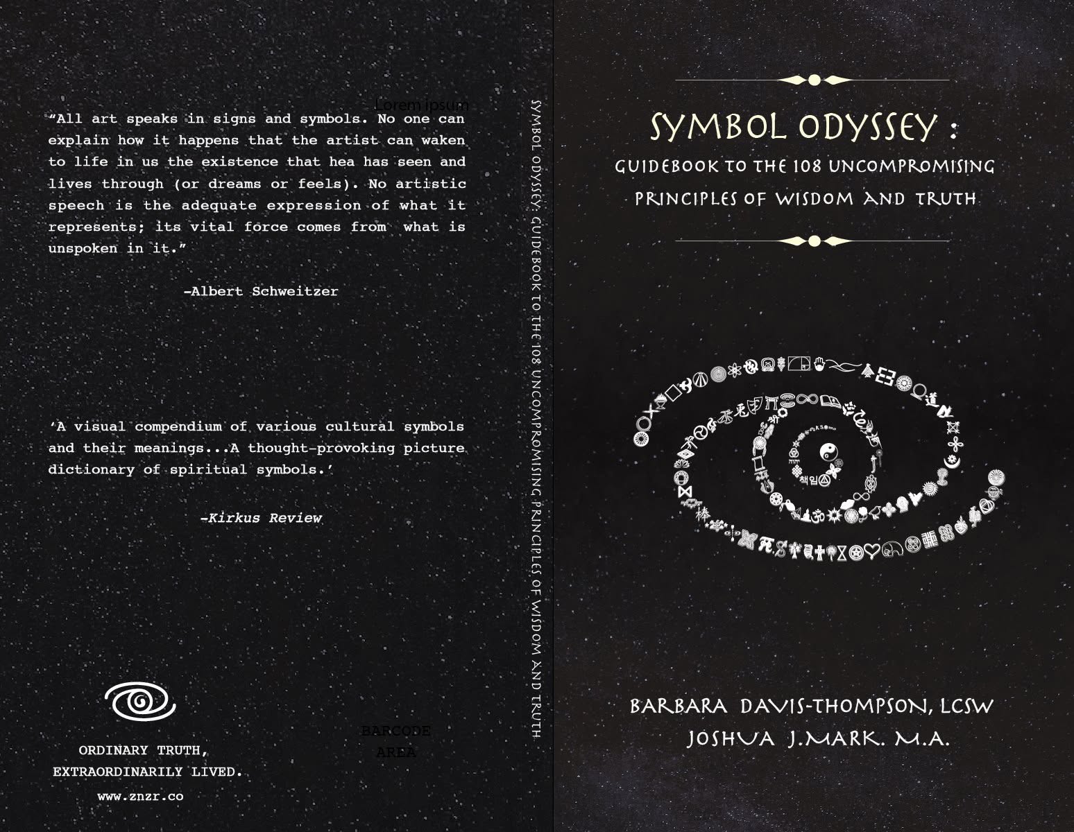 Flat artwork of the Symbol Odyssey front cover, spine and back cover